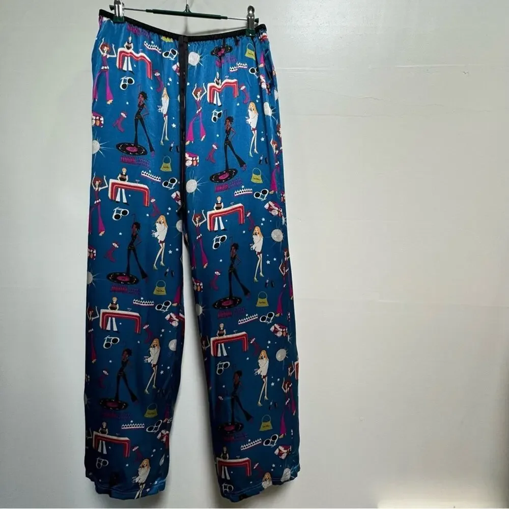 Disco Pants Shiny Satin Festival pants Medium DJ Pants Nicole Miller - Picture 3 of 14